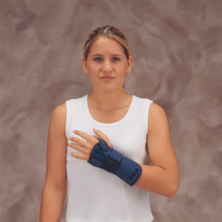 Deroyal - Tx9903-08 - Wrist Brace Metal / Tietex Left Hand Black Blue Medium