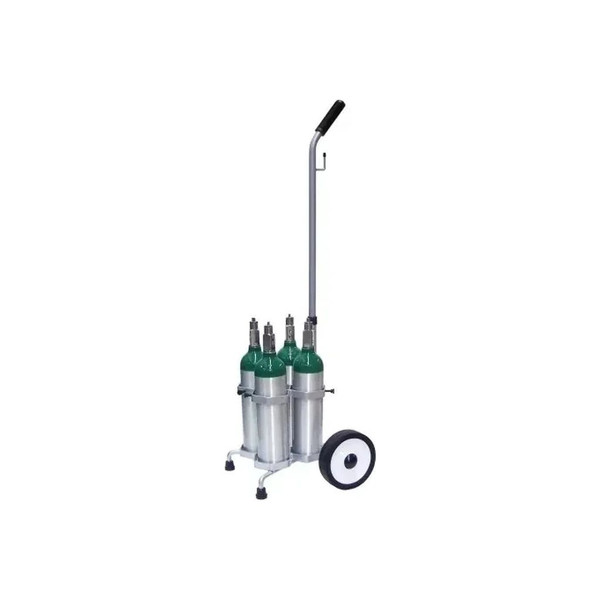 Responsive Respiratory - 150-0131 - 4 Cylinder M6 Cart W/ Adj Handle