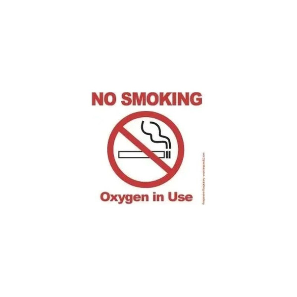 Responsive Respiratory - 180-4202 - No Smoking Label: Equipment
