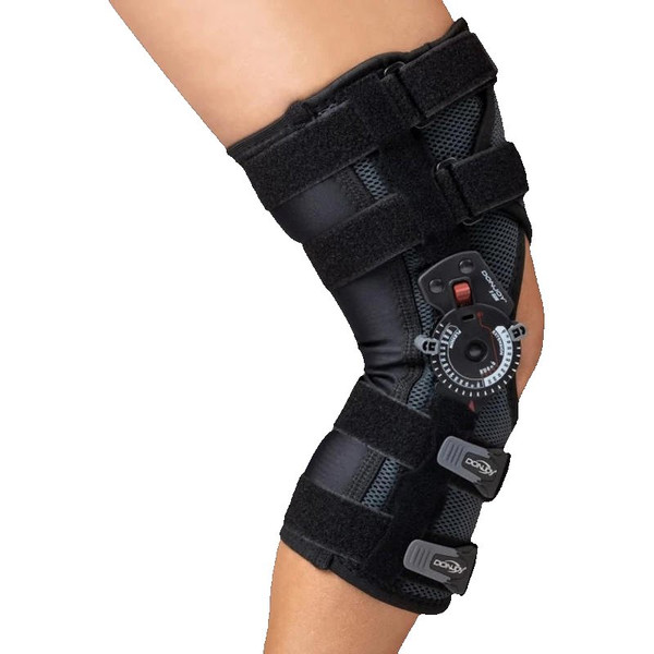 Djo Djorthopedics - Playmakertm Ii X-Rom - 11-0021-5 - Knee Brace Playmaker Large D - Ring /Hook And Loop Strap Closure 23 - 1/2 To 26 - Inch Thigh Circumference / 17 19 18 20 Calf Left Or R