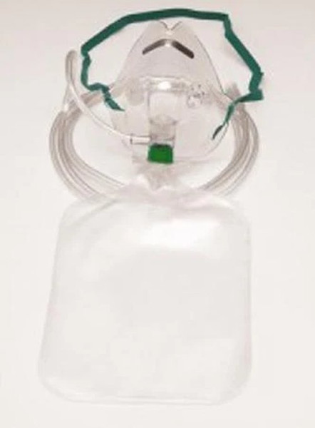 Sun Med - Salter - 8140-7-50 - Labs Nonrebreather Oxygen Mask Elongated Style Adult One Size Fits Most Adjustable Head Strap