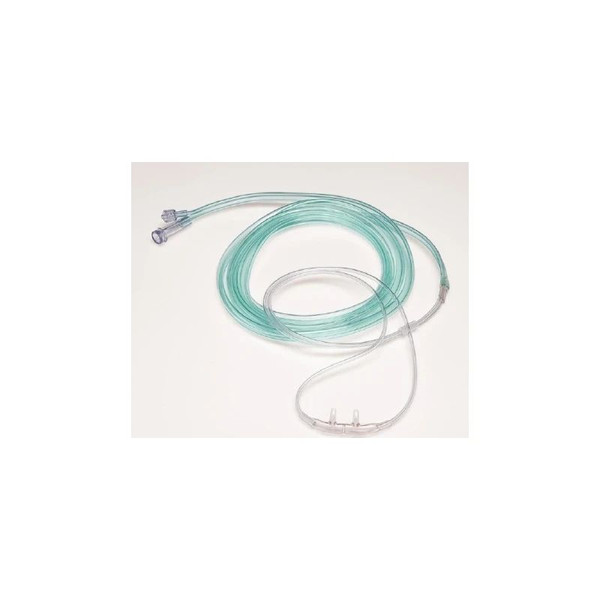 Sun Med - Salter-Style - 49Soft-F-7-7-25 - F - 7 - 25 - Etco2 Nasal Sampling Cannula With O2 Delivery Oxygen Adult Curved Prong / Nonflared Tip