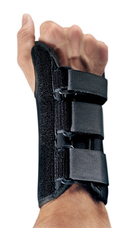Djo Djorthopedics - Donjoy - 81-87313 - Comfortform Wrist Brace With Abducted Thumb Aluminum / Spandex Left Hand Black Small