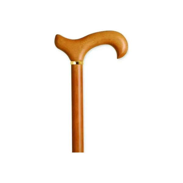 Alex Orthopedics - 50122 - Orthopedic Men'S Derby Handle Wood Cane, Natural Stain, 250 Lb Weight Capacity, 37" H, Secure Grip