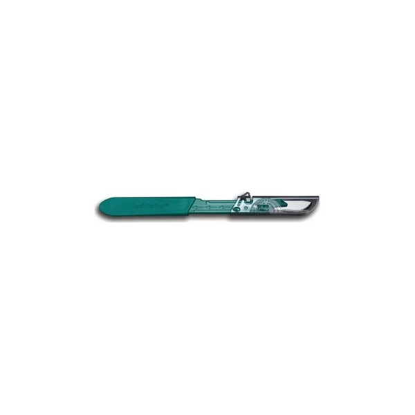 Aspen - Bard-Parker - 372613 - Products - Safety Scalpel Conventional No 12B Stainless Steel / Plastic Nonslip Grip Handle With Centimeter Scale Sterile Disposable