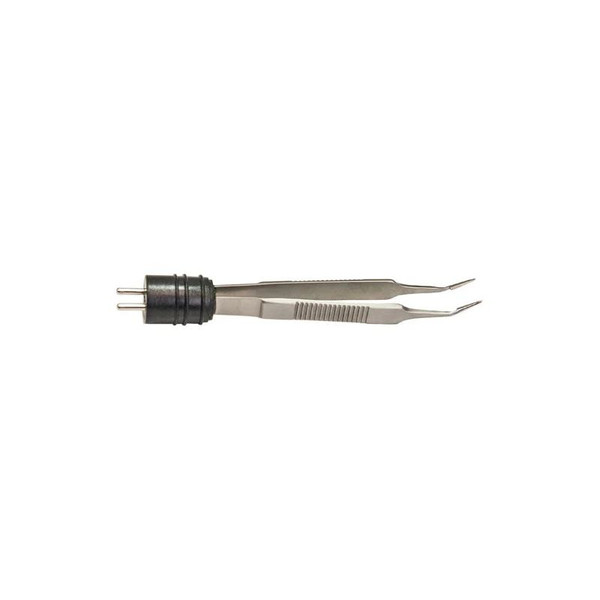 Aspen - Bovie - A844 - Products (Symmetry) Bipolar Forceps Mcpherson 3 - 1/2 Inch Length Surgical Grade Stainless Steel Nonsterile Nonlocking Thumb Handle Curved Micro 0.5 Mm Tips