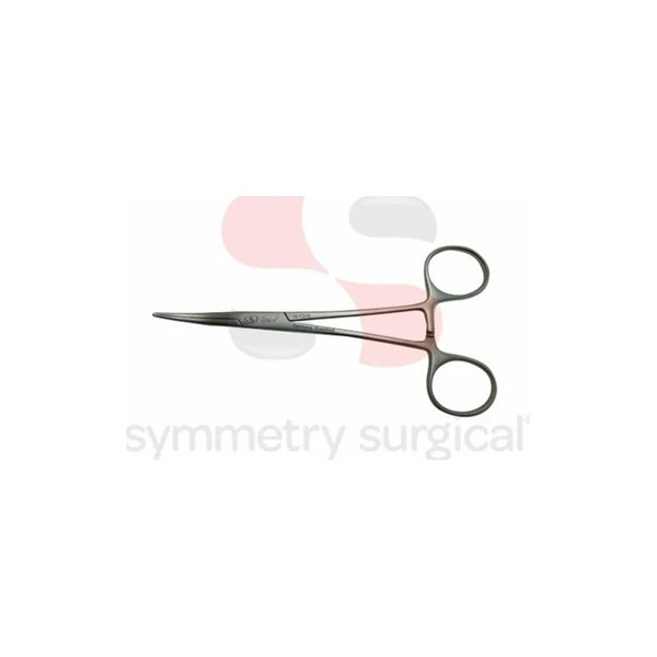 Aspen - Symmetry - 15-7384 - Products - Artery Forceps Coller - Crile 5 - 1/2 Inch Length Or Grade German Stainless Steel Nonsterile Ratchet Lock Finger Ring Handle Curved Delicate Serrated Tips