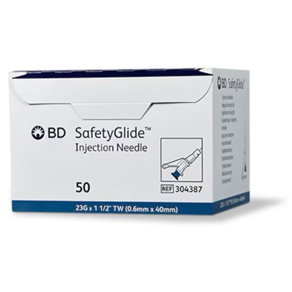 Bd Becton Dickinson - Bd - 304387 - Safetyglide Hypodermic Needle, 23G X 1-1 2 