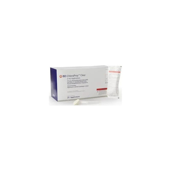 Bd Becton Dickinson - 930400 - Chloraprep Clear Skin Prep Solution 3 Ml Foam Applicator 2% / 70% Strength Chg ( Gluconate) Isopropyl Alcohol Sterile