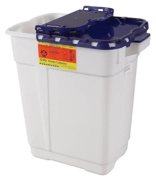Bd Becton Dickinson - Cbdfx - 305634 - Container, Sharps Pharma White Blue 9Gl Plug Cap 