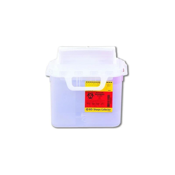 Bd Becton Dickinson - Gardian - 305444 - Sharps Container Pearl Base 11 - 7/10 H X 16 - 3/5 W 4 - 1/2 D Inch Horizontal Entry 1.35 Gallon
