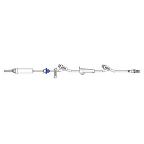 Bd Becton Dickinson - Maxguard - Mx9968 - Primary Iv Administration Set Gravity 2 Ports 15 Drops / Ml Drip Rate Without Filter 110 Inch Tubing Solution
