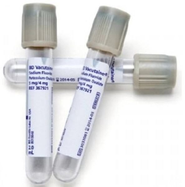 Bd Becton Dickinson - Bd Vacutainer - 367925 - Venous Blood Collection Tube Glucose Determination Sodium Fluoride Potassium Oxalate Additive 13 X 100 Mm 6 Ml Gray Hemogard Closure Plastic 