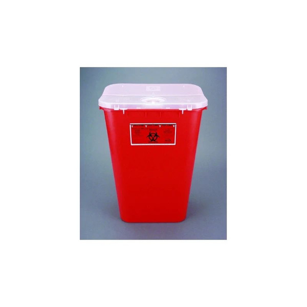 Bemis Healthcare - Sentinel - 111 030 - Sharps Container Red Base 22 - 1/2 H X 16 - L 11 - 13/16 W Inch Horizontal / Vertical Entry Gallon