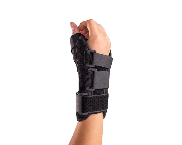 Djo Djorthopedics - Donjoy - 81-87317 - Comfortform Wrist Brace With Abducted Thumb Aluminum / Spandex Left Hand Black Large