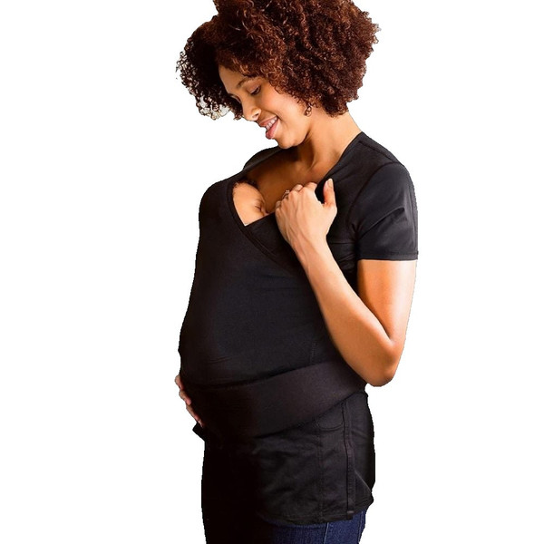 Brownmed - Nuroo Pocket - 8008 - Baby Nuroo Pocket Hands-Free Skin2Skin Carrier Black 2X-Large Short Sleeve Female 