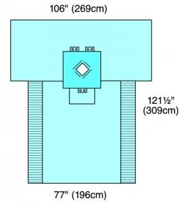 Cardinal Health - 29522 - Eent Drape Thyroid 100 W X 77 121 - 1/2 L Inch Sterile