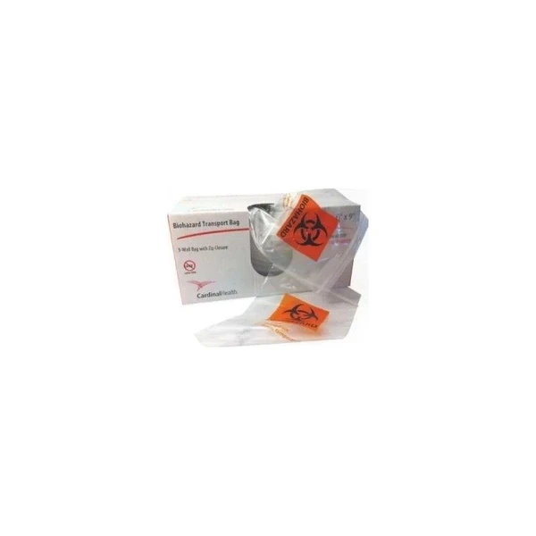 Cardinal Health - Ch6X9Biof - Zip Closure Specimen Transport Bag With Biohazard Logo, Clear, 6" X 9"
