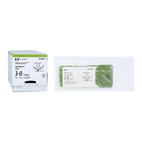 Cardinal Health - Covidien - Sn663G - Suture, Reverse Cutting, Needle C - 14, 3/8 Circle