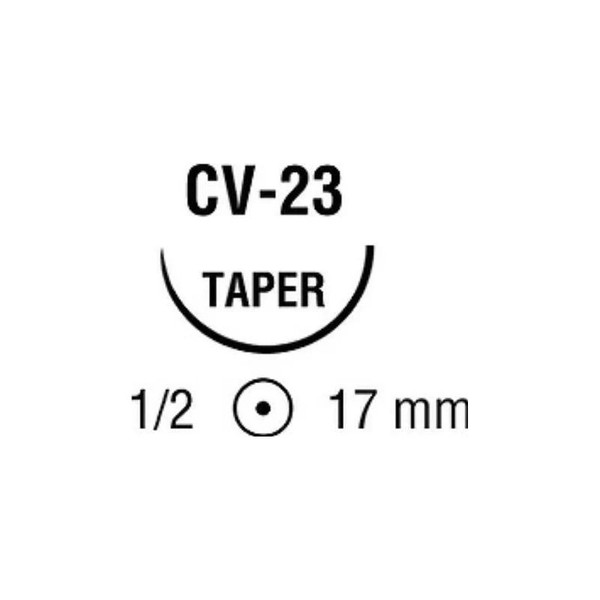 Cardinal Health - Covidien - Ug-207 - Absorbable Suture With Needle Plain Gut Cv - 23 1/2 Circle Taper Point Size 4 - 0