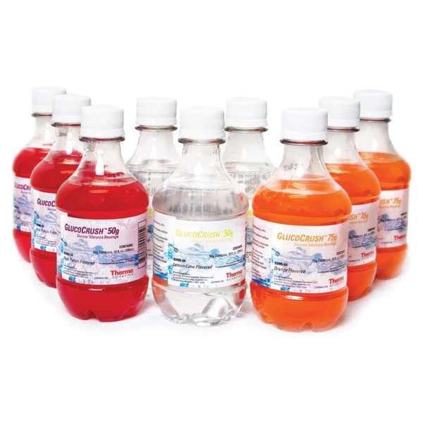 Cardinal Health - Glucocrush - B2495-2B - Glucose Tolerance Beverage Lemon - Lime 100 Gram Pregnant Women 10 Oz Per Bottle