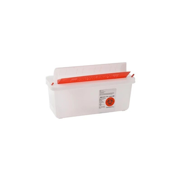 Cardinal Health - In-Room - 85121 - Sharps Container Translucent Base 11 H X 10 - 3/4 W 4 - D Inch Horizontal Entry 1.25 Gallon