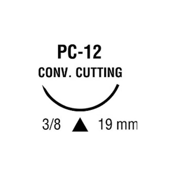 Cardinal Health - Polysorb - Sl-1653 - Absorbable Suture With Needle Polyester Pc - 12 3/8 Circle Conventional Cutting Size 4 - 0 Braided