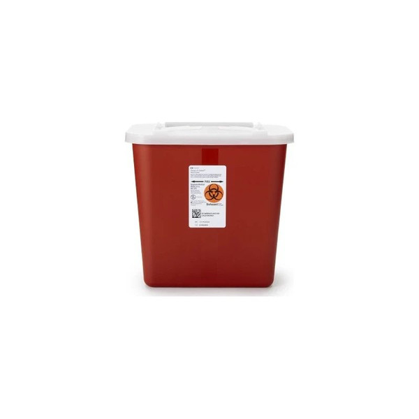 Cardinal Health - Sharps-A-Gator - 31142222 - Container Red Base 10 - 1/4 H X 7 D 1/2 W Inch Vertical Entry 2 Gallon