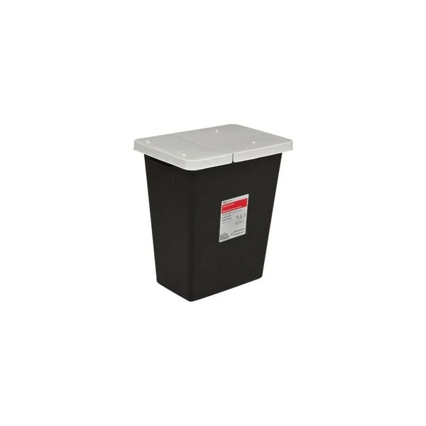 Cardinal Health - Sharpsafety - 8617Rc - Rcra Waste Container Black Base 26 H X 12 - 3/4 D 18 - 1/4 W Inch Horizontal Entry Gallon