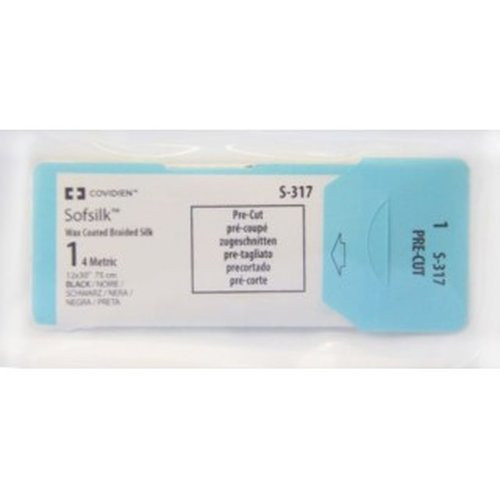 Cardinal Health - Sofsilk - S-317 - Nonabsorbable Suture Without Needle Silk Braided Size 1