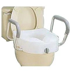 Carex Health Brands - B311-C0 - E - Z Lock Raised Toilet Seat With Arms