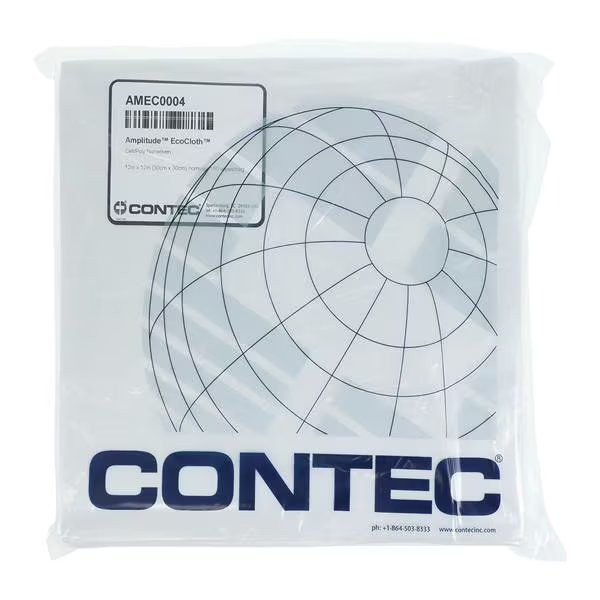 Contec - Amplitude Ecocloth - Amec0004 - Cleanroom Wipe Iso Class 6 White Nonsterile Cellulose / Polyester 12 X Inch Disposable