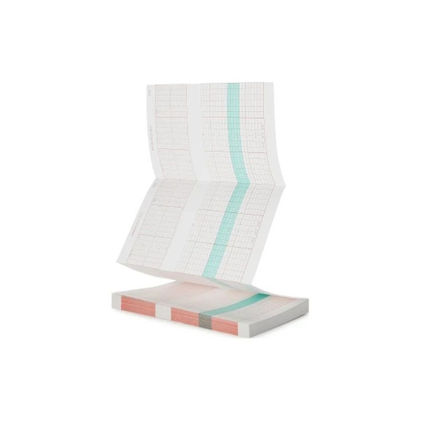 Cooper Surgical - Deroyal - 902304 - Fetal Diagnostic Monitor Recording Paper Thermal 90 Mm X 152 Z - Fold Red Grid