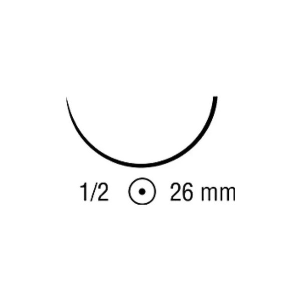 Covidien - Biosyn - Gm-121 - Absorbable Suture With Needle Polyester V - 20 1/2 Circle Taper Point Size 4 - 0 Monofilament