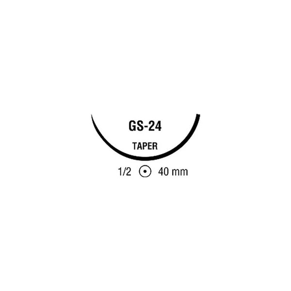 Covidien - Caprosyn - Cc-913 - Absorbable Suture With Needle Polyester Gs - 24 1/2 Circle Taper Point Size 0 Monofilament