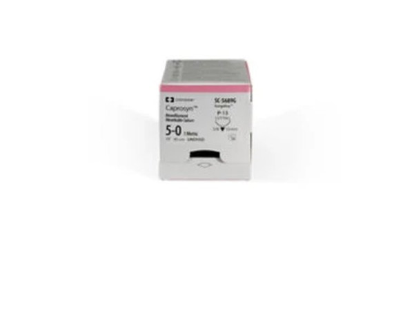 Covidien - Caprosyn - Gc-123 - Absorbable Suture With Needle Polyester V - 20 1/2 Circle Taper Point Size 2 - 0 Monofilament