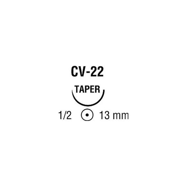 Covidien - Maxon - 8886612221 - Cv Absorbable Suture With Needle Polyglyconate 22 1/2 Circle Taper Point Size 5 - 0 Monofilament