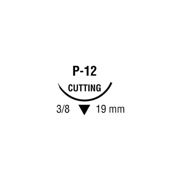 Covidien - Maxon - 8886663241 - Absorbable Suture With Needle Polyglyconate P - 12 3/8 Circle Precision Reverse Cutting Size 3 - 0 Monofilament