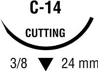 Covidien - Polysorb - Cl-823 - Absorbable Suture With Needle Polyester C - 14 3/8 Circle Reverse Cutting Size 2 - 0 Braided