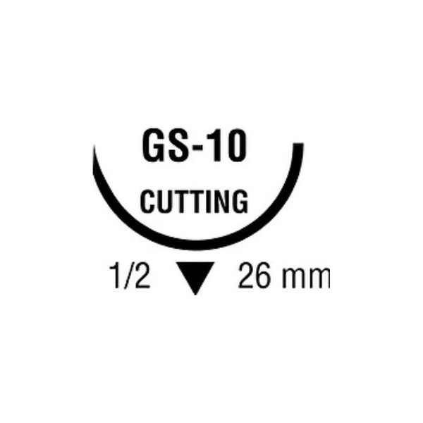 Covidien - Polysorb - Cl-868 - Absorbable Suture With Needle Polyester Gs - 10 1/2 Circle Reverse Cutting Size 3 - 0 Braided