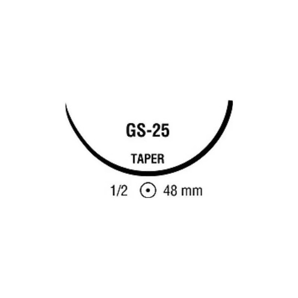 Covidien - Polysorb - Cl-975 - Absorbable Suture With Needle Polyester Gs - 25 1/2 Circle Taper Point Size 1 Braided