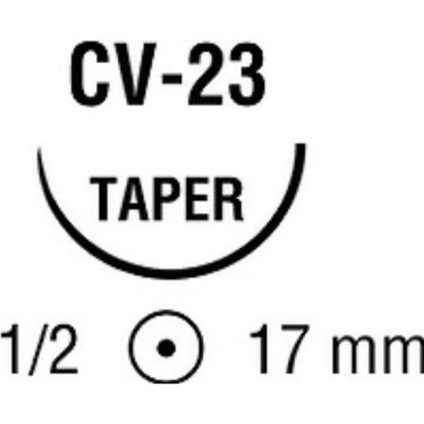 Covidien - Polysorb - Ul-214 - Absorbable Suture With Needle Polyester Cvf - 23 1/2 Circle Taper Point Size 4 - 0 Braided