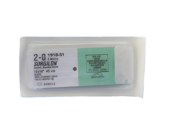 Covidien - Surgilon - 88861918-51 - Nonabsorbable Suture Without Needle Nylon Braided Size 2 - 0