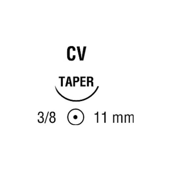 Covidien - Surgipro Ii - Vp-776-X - Nonabsorbable Suture With Needle Polypropylene Cv 3/8 Circle Taper Point Size 6 - 0 Monofilament