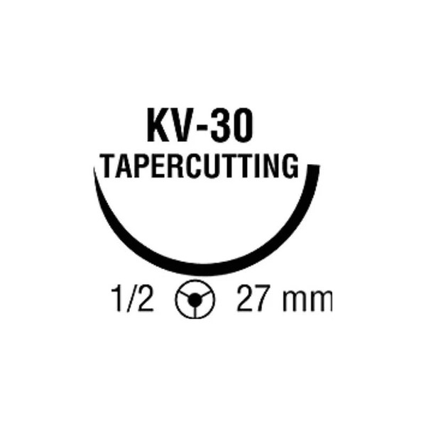 Covidien - Ti-Cron - 88862962-83 - Nonabsorbable Suture With Needle Polyester Kv - 30 1/2 Circle Diamond Point Size 2 Braided