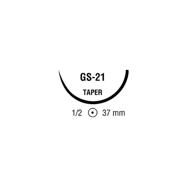 Covidien - Ti-Cron - 88863090-81 - Nonabsorbable Suture With Needle Polyester Gs - 21 1/2 Circle Taper Point Size 2 Braided