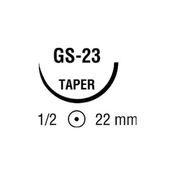 Covidien - Ug-862 - Absorbable Suture With Needle Plain Gut Gs - 23 1/2 Circle Taper Point Size 3 - 0