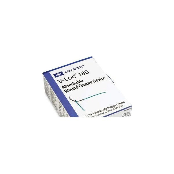 Covidien - V-Loc 180 Wound Closure Device - Vlocl0034 - Absorbable Suture With Needle Polyglyconate P - 12 3/8 Circle Precision Reverse Cutting Size 3 - 0 Barbed Monofilament