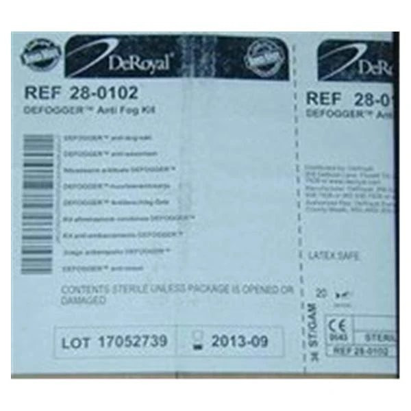 Deroyal - Defoggertm, Surgimate - 28-0102 - Defogger Formulated Solution Foam Round Bottle With Non Abrasive X Ray Detectable Adhesive Back Pad Sterile