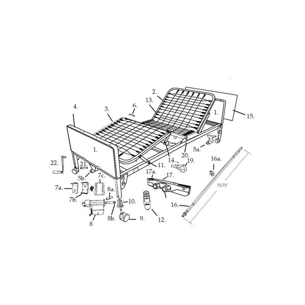 Drive Devilbiss Healthcare - 15033Mhln-S - Medical Mounting Screws Delta Electric Bed